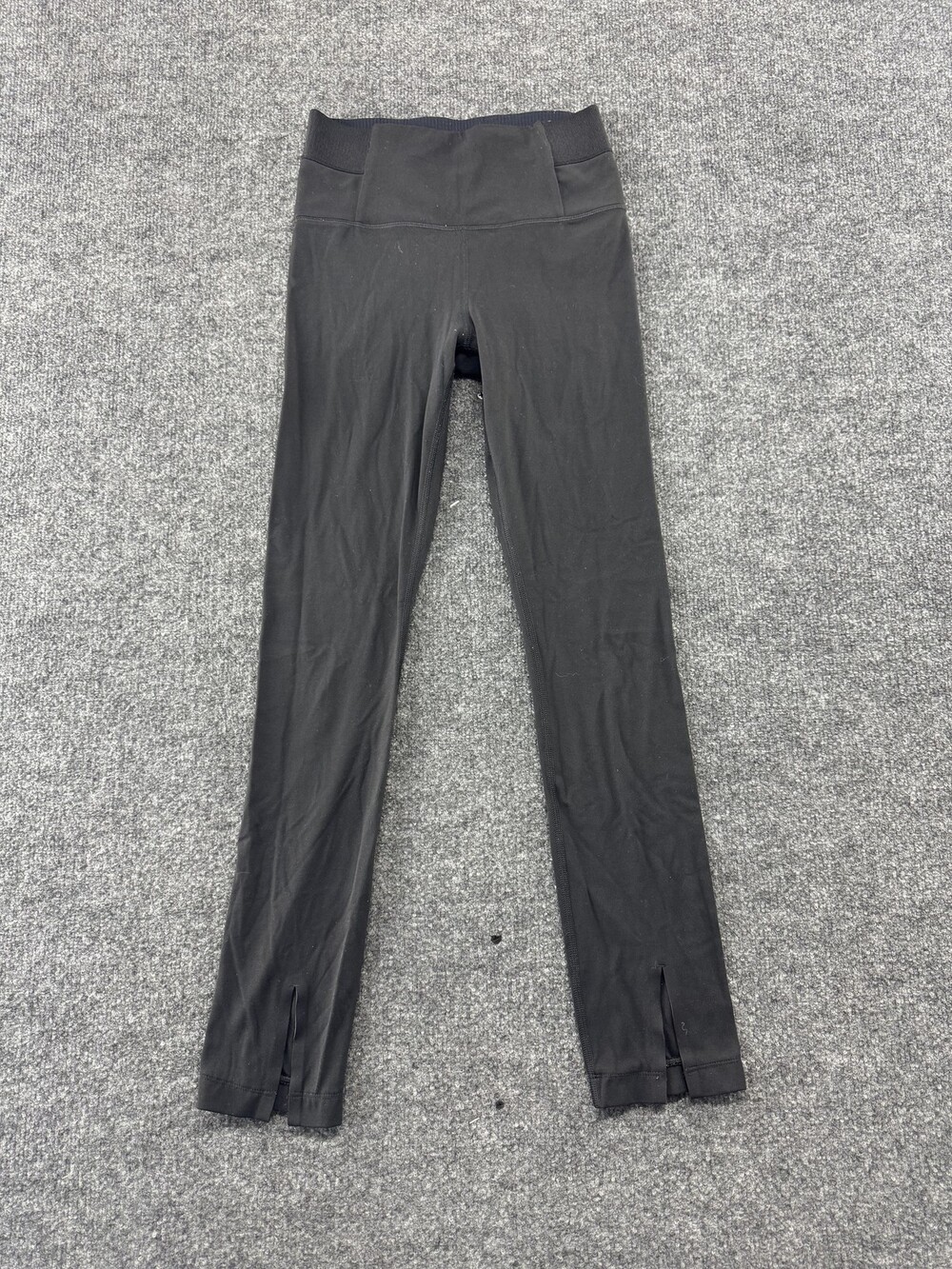Athleta Leggings Womens XS Black Aura Split Pant High Rise Slit Ankle Yoga